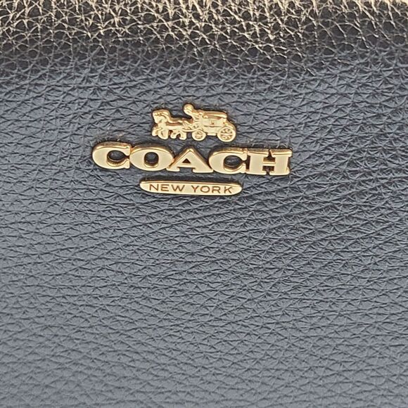 Coach Court Backpack Pebbled Leather Black Gold Black A2221-5666 Luxury Goods - Picture 2 of 15